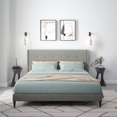Groton Tufted Upholstered Low Profile Platform Bed - Image 0
