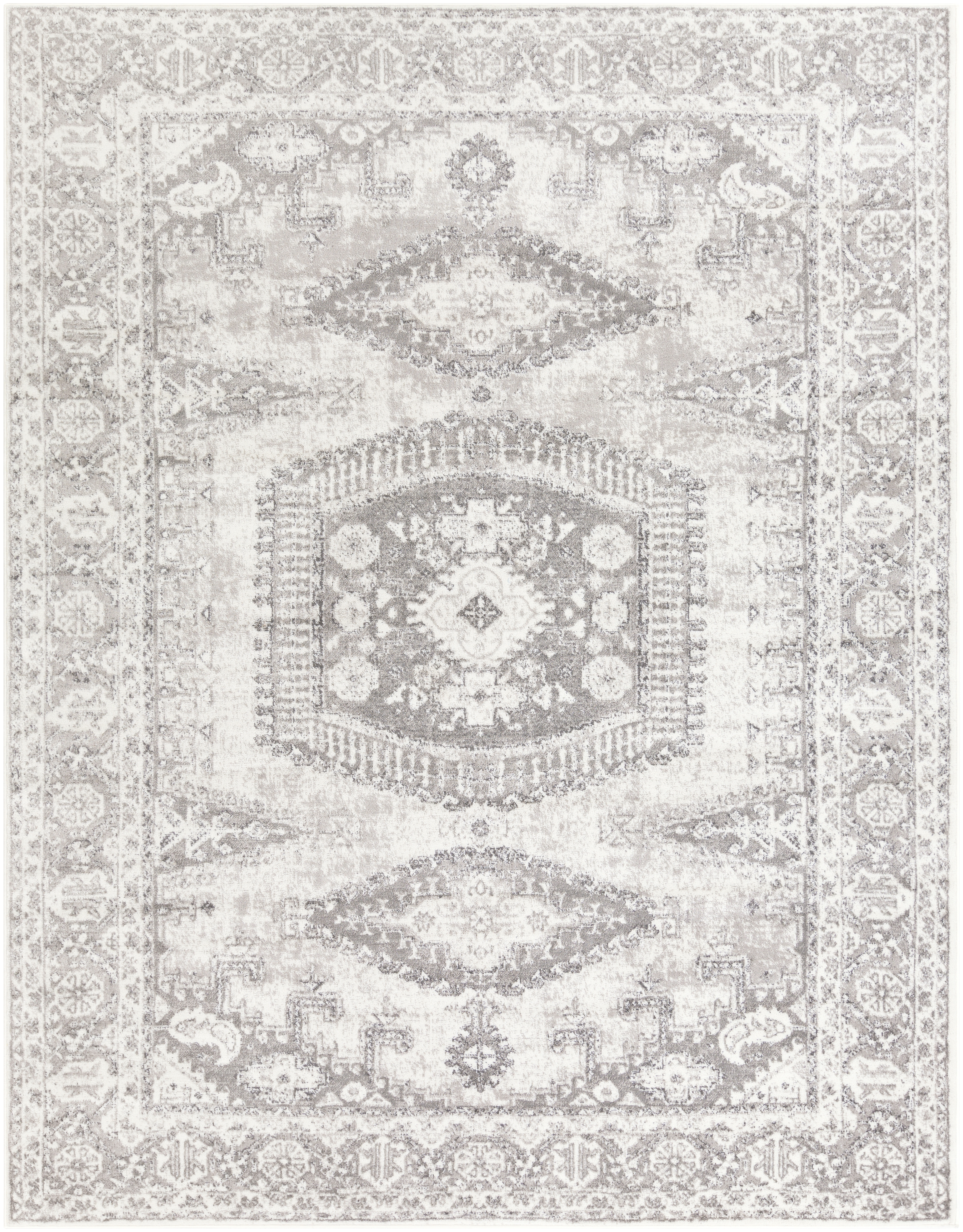 Monte Carlo Rug, Gray & White, 6'7" x 9' - Image 0