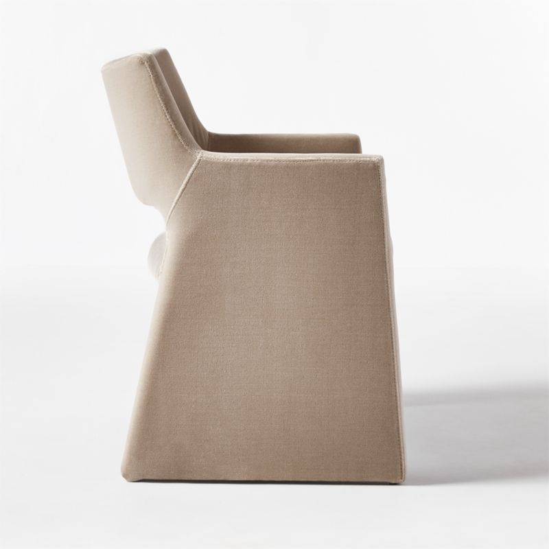 Foley Grey Faux Mohair Dining Armchair - Image 5