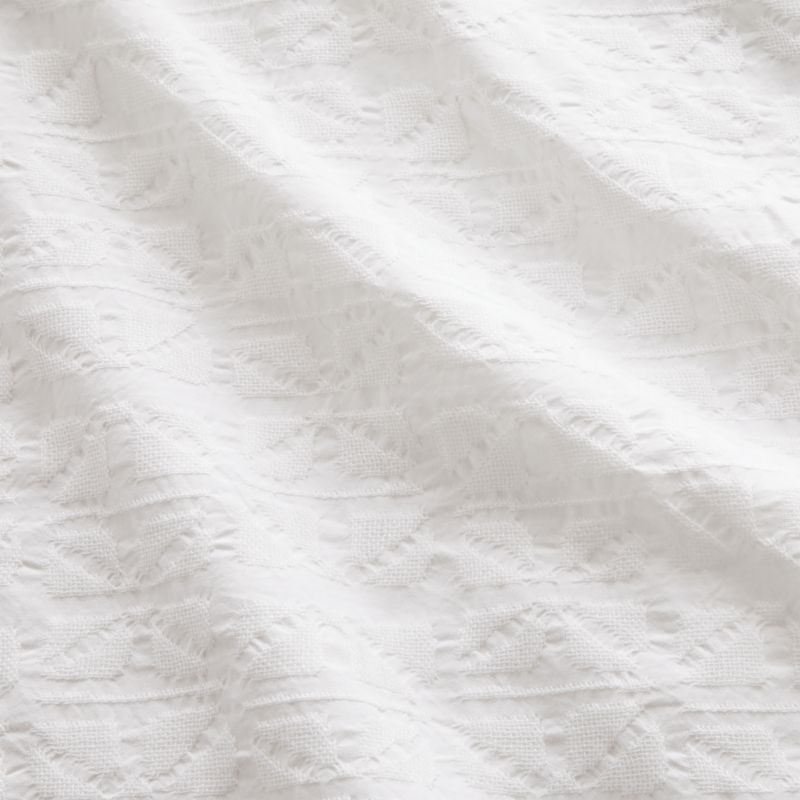 Naoki Lace White Standard Shams Set of 2 - Image 1