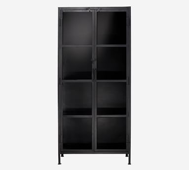 Lomita Tall Storage Cabinet, Black, 31"L x 69"H - Image 2