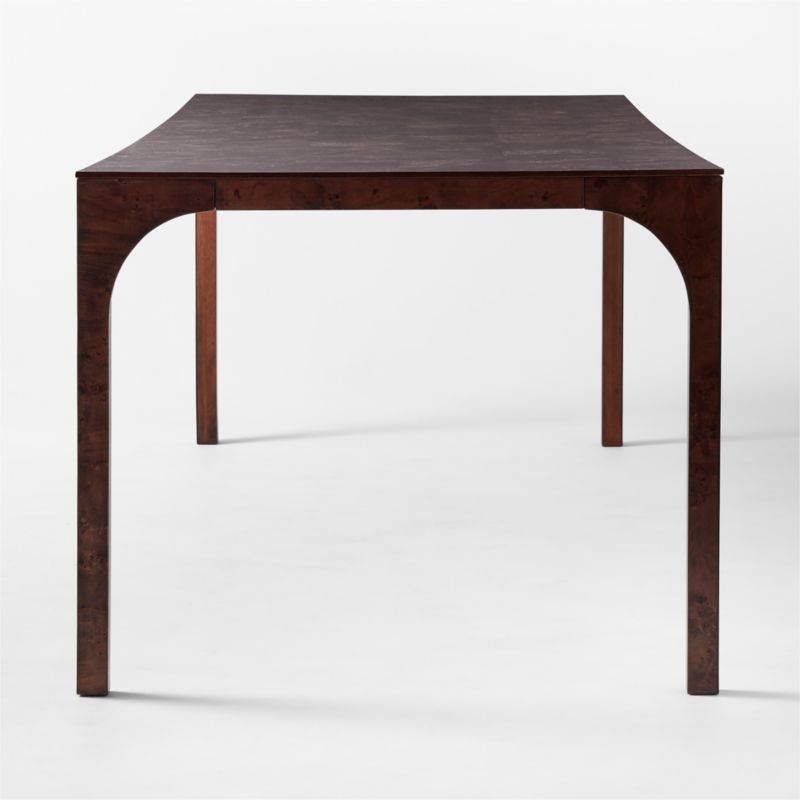 Aqua Virgo 100" Rectangular Dark Burl Wood Dining Table - Image 3