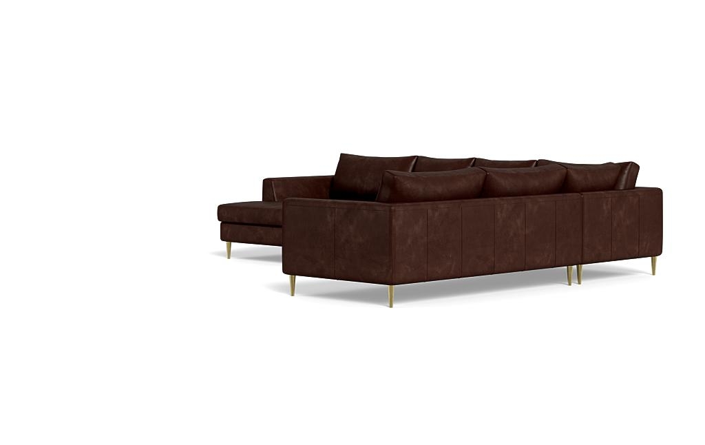 Asher Leather 4 Piece Corner Left Chaise Sectional - Image 2