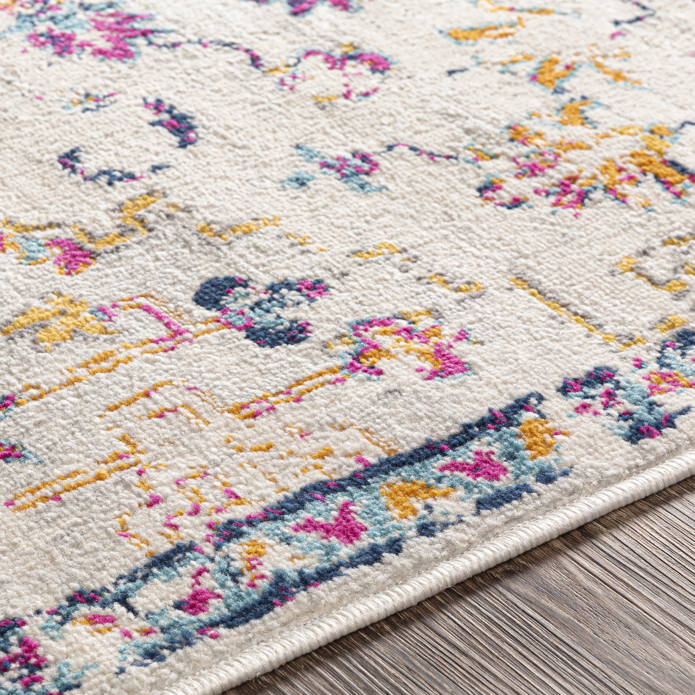 Floransa Beige Indoor 8'11" x 12'4" Machine Woven Rug - Image 3