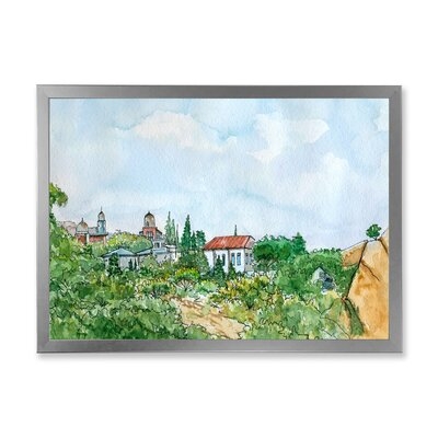 FDP35600_White House With Red Roof In The Countryside - Traditional Canvas Wall Art Print - Image 0