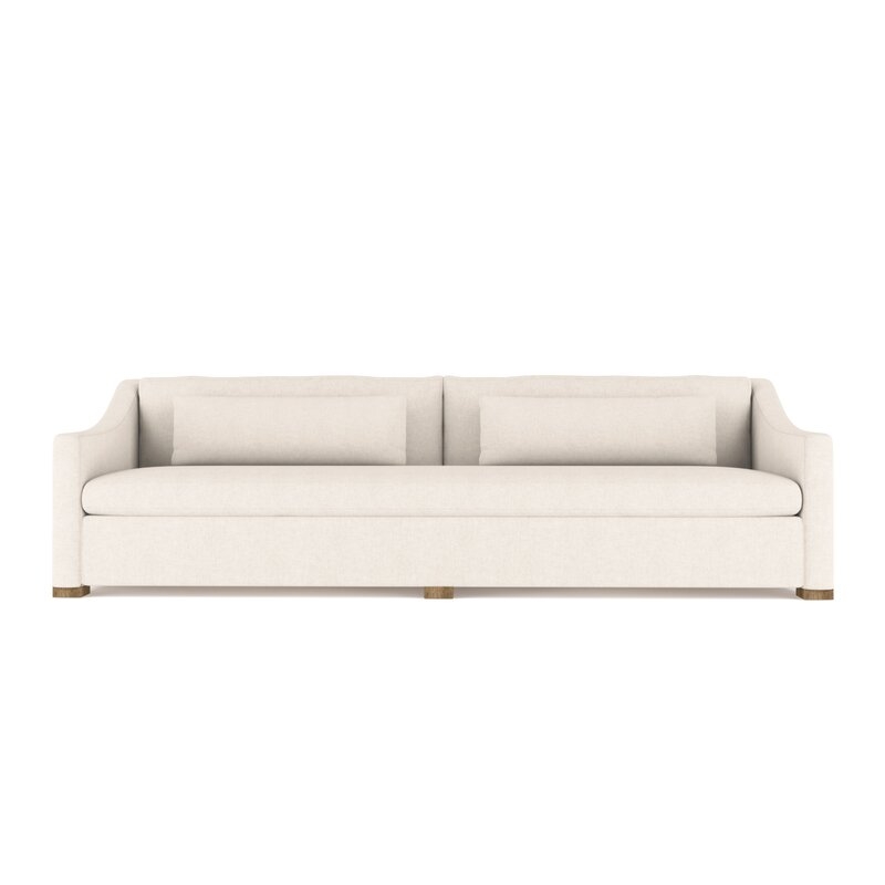 Tandem Arbor Cooper Sofa Upholstery: Velvet Alabaster, Size: 32.5" H x 120" W x 43" D - Image 0
