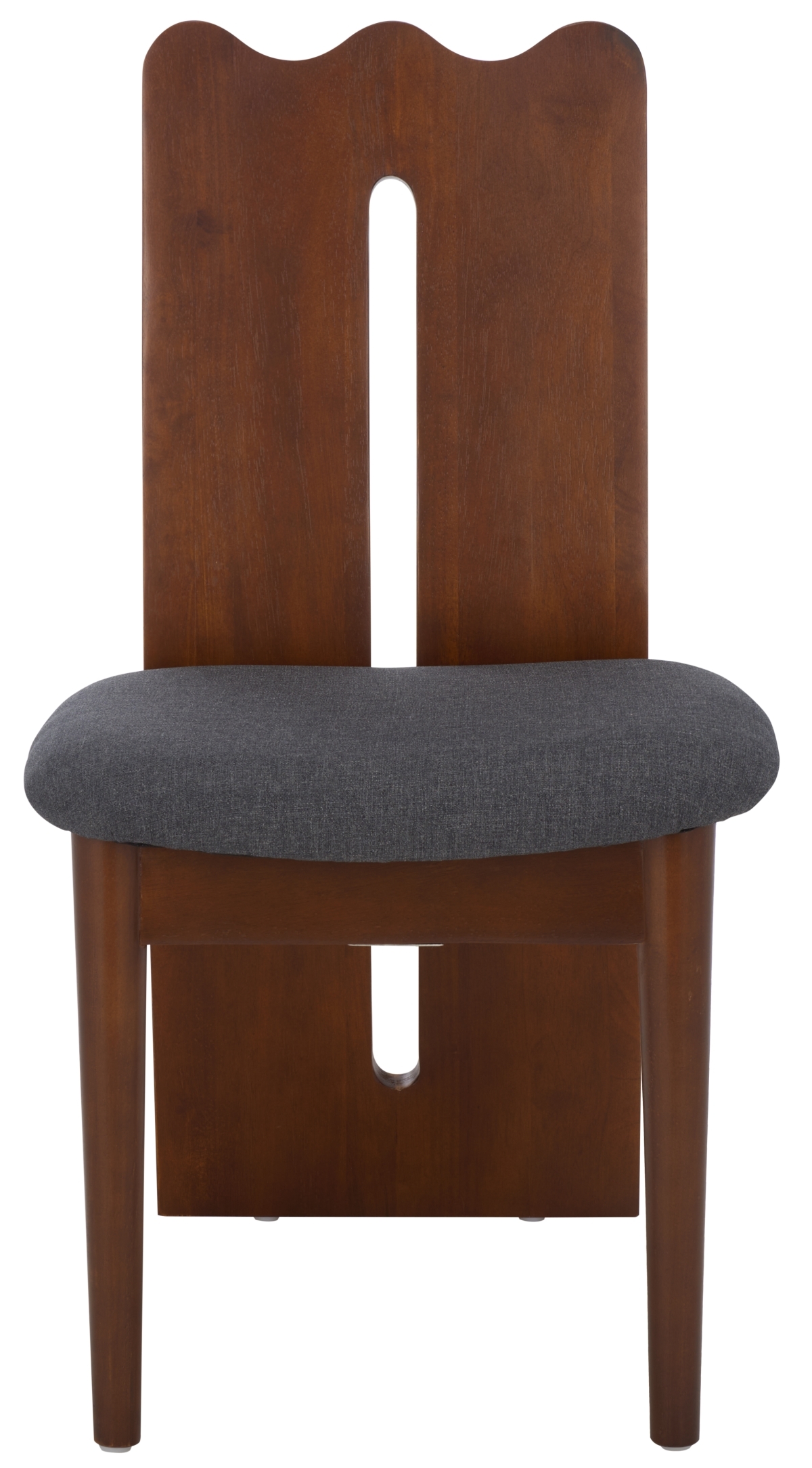 Kieran Dining Chair - Grey / Walnut - Safavieh - Image 0
