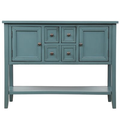 Cambridge Series Buffet Sideboard Console Table With Bottom Shelf (Dark Blue) - Image 0