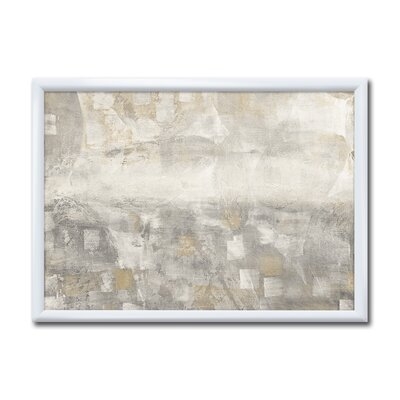 'Gray Abstract Watercolor' - Picture Frame Print on Canvas - Image 0