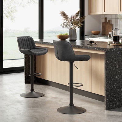 Jerald Swivel Adjustable Height Bar Stool, set of 2 - Image 0