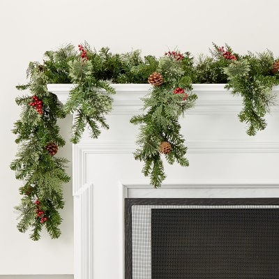 Classic Greenery Faux Cascading Mantle - Image 1