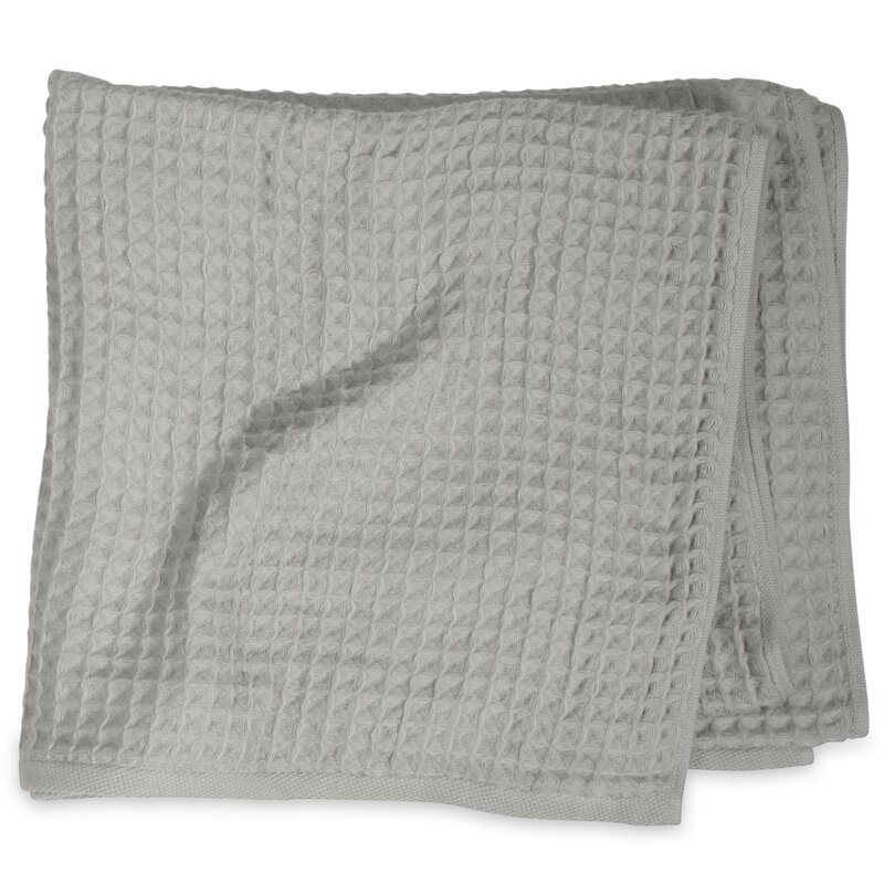 Uchino Air Waffle 100% Cotton Bath Towel Color: Gray - Image 0