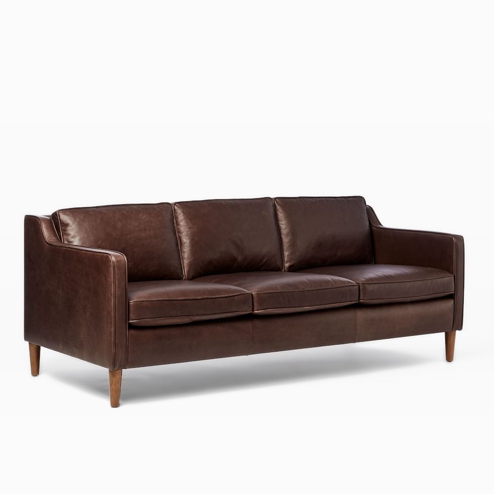 Hamilton 81" Sofa, Charme Leather, Mocha, Almond - Image 0