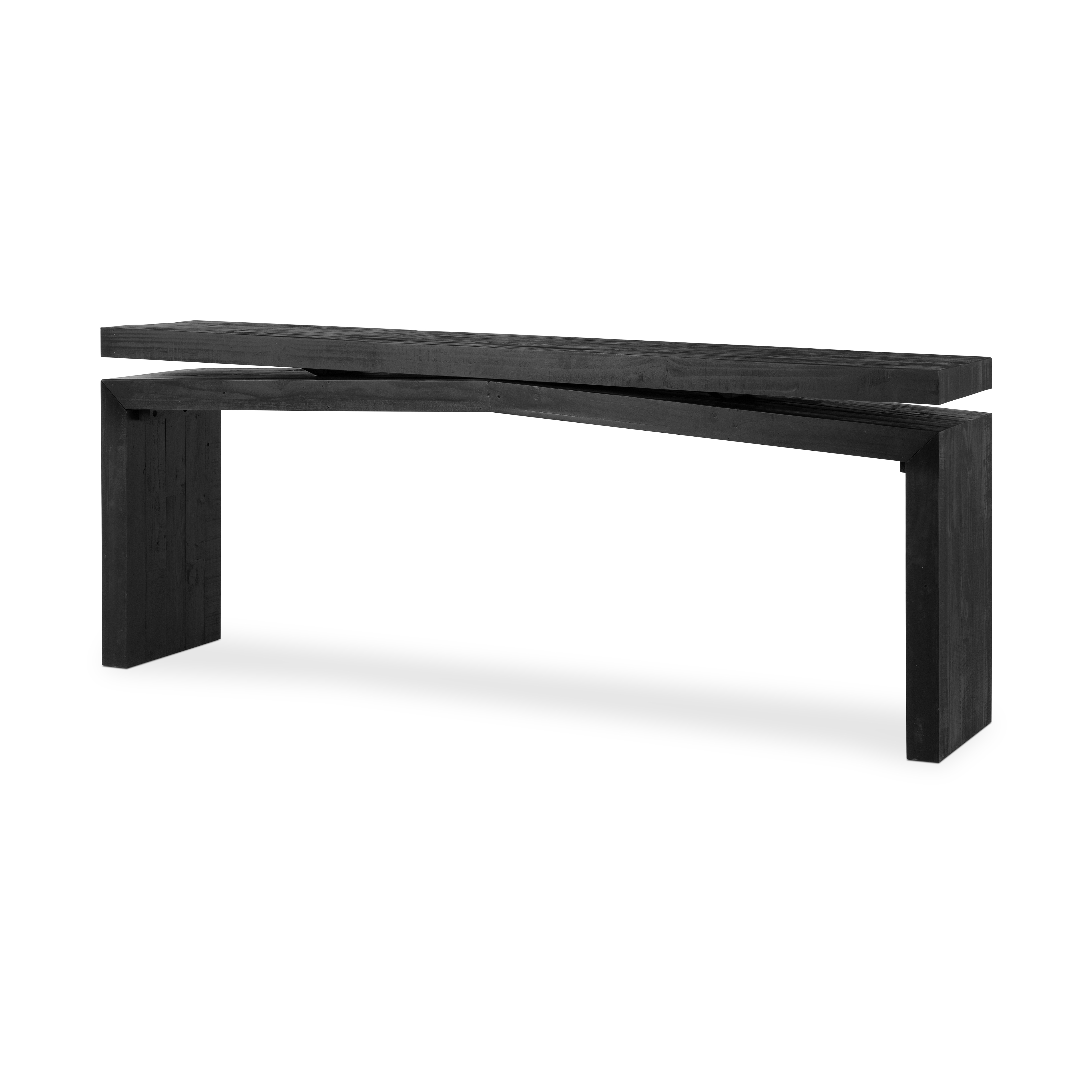 Matthes Console Table-Aged Black Pine - Image 1