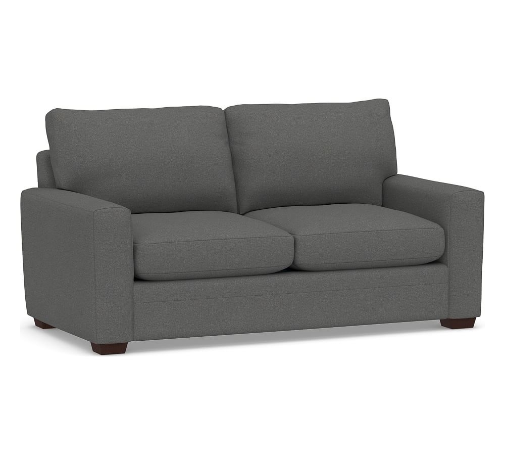 Pearce Modern Square Arm Upholstered Sofa, Down Blend Wrapped Cushions, Park Weave Charcoal - Image 0