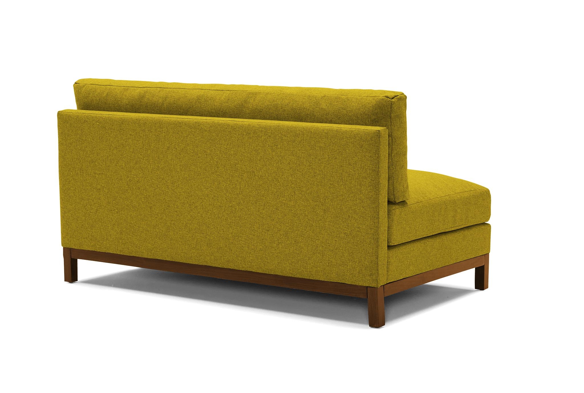 Yellow Arwen Mid Century Modern Armless Sofa - Bloke Goldenrod - Mocha - Image 3