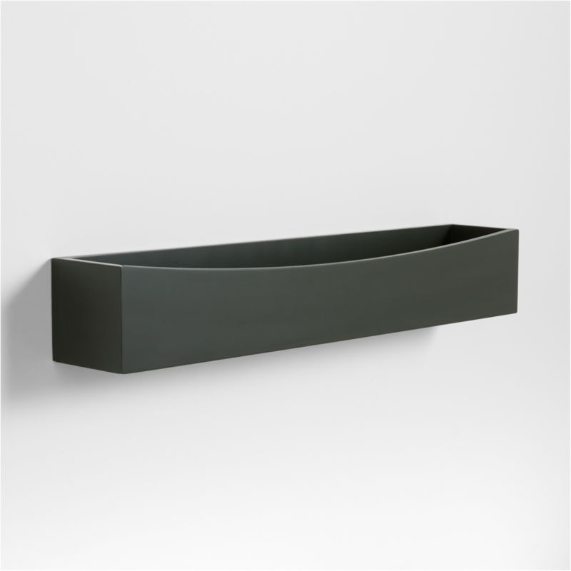 Hampshire Olive Green Wood Kids Wall Shelf - Image 2