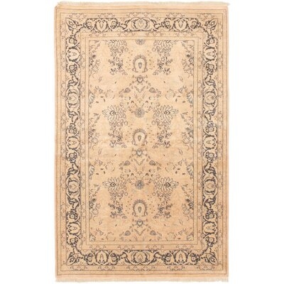One-of-a-Kind Arabelle Hand-Knotted 2010s Ushak Ivory 4'8" x 7'5" Wool Area Rug - Image 0