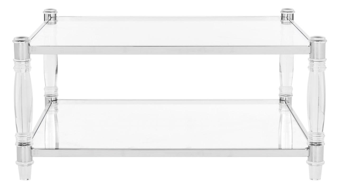 Isabelle Acrylic Coffee Table - Chrome - Safavieh - Image 0