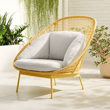 Nest Lounge Chairs, Yellow, Set of 2 - Image 1
