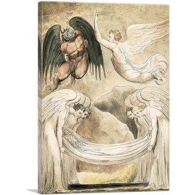 ARTCANVAS The Devil Rebuked - The Burial Of Moses Canvas Art Print By William Blake1_Rectangle - Image 0