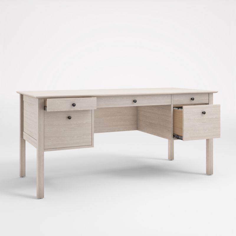 Ainsworth Pickled Oak Executive Desk - Image 2