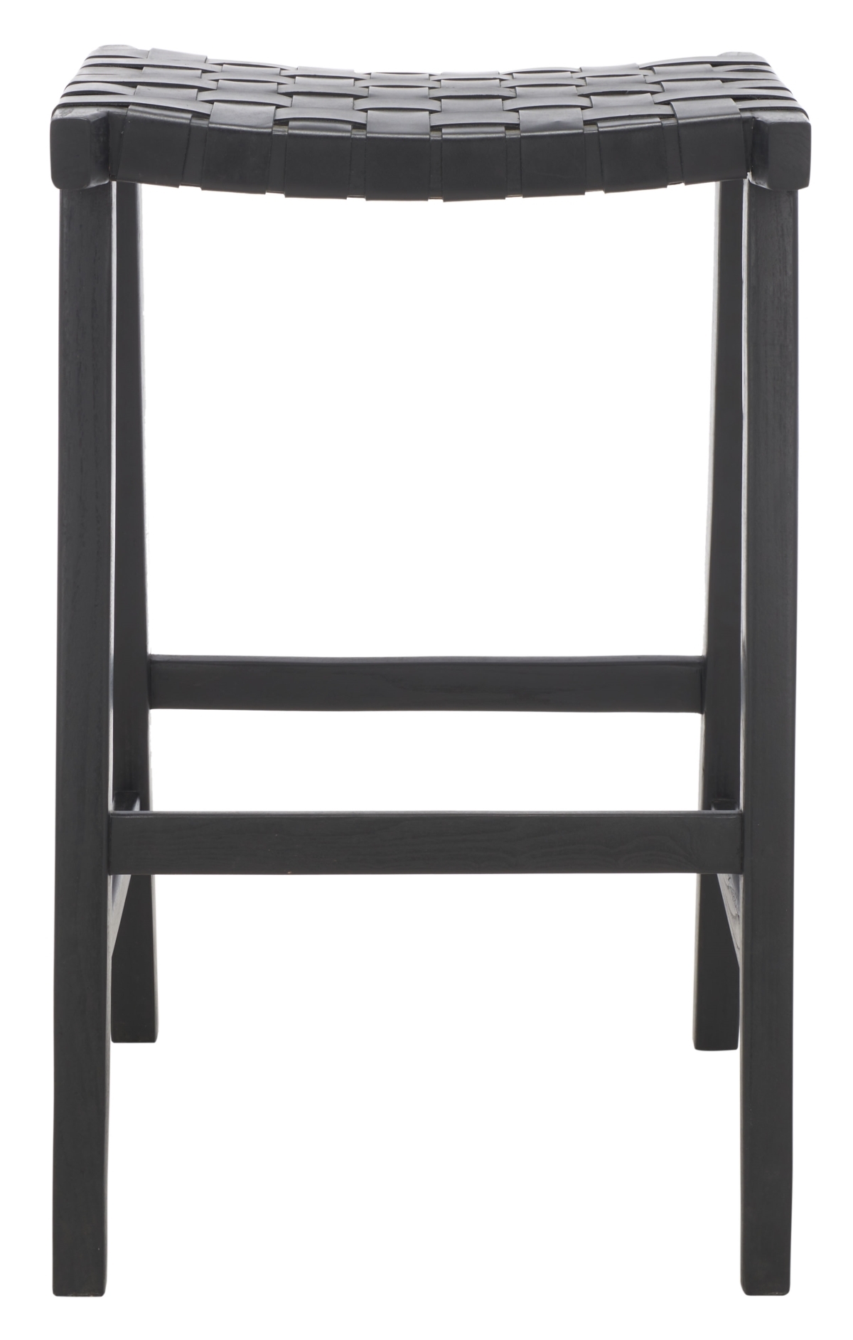 Abreu Rectangle Barstool - Black - Safavieh - Image 0