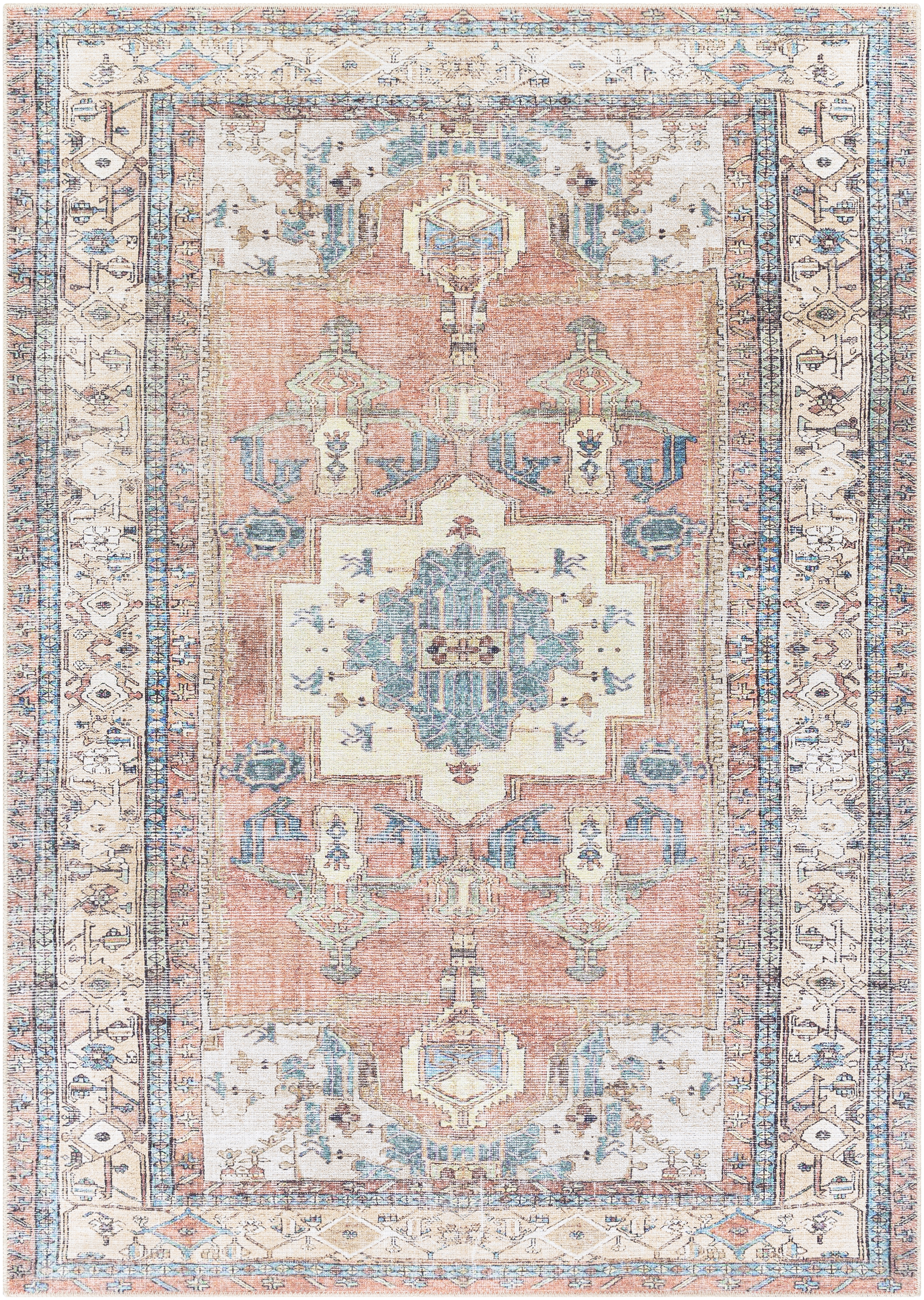 Amelie Beige Indoor 7'10" x 10'2" Machine Woven Rug - Image 0