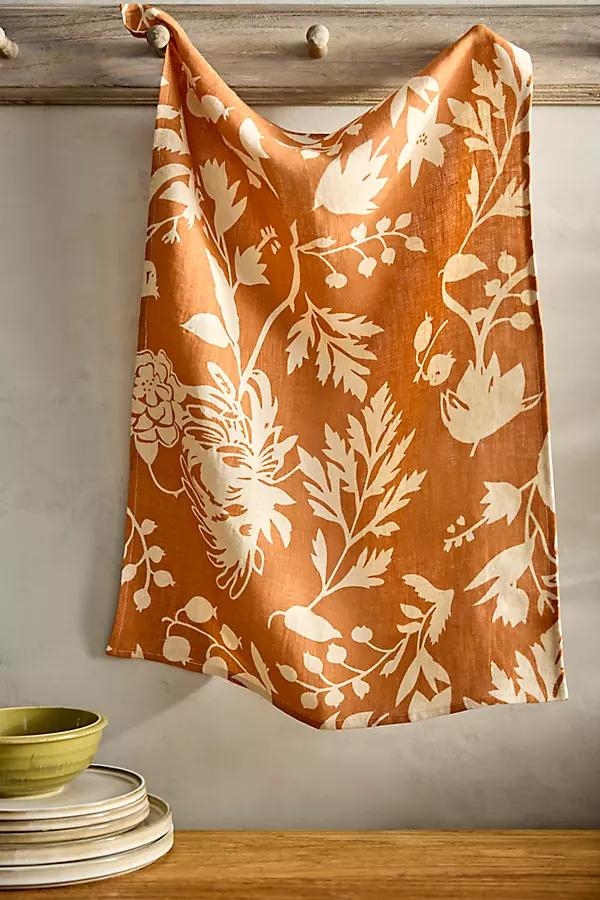 Autumn Botanical Linen Dish Towel - Image 0
