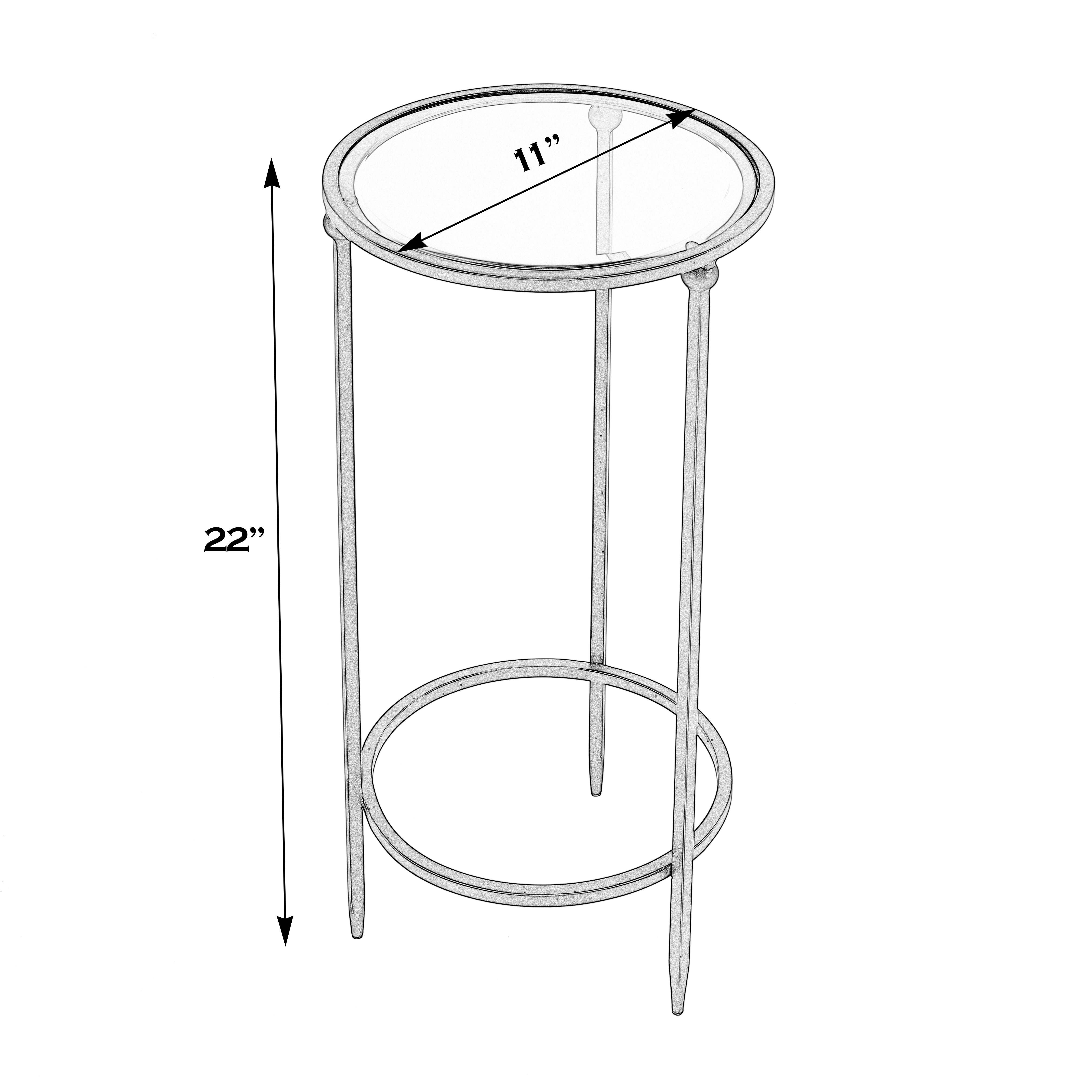 Lola Black Metal Side Table - Image 2