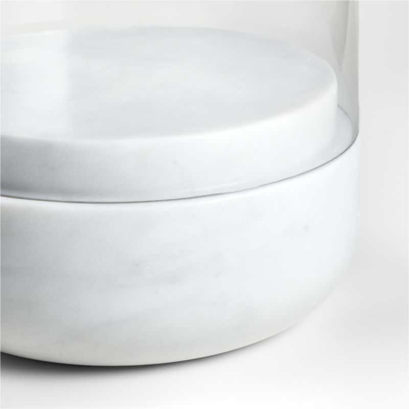Curve Marble and Glass Hurricane Candle Holder 12.5" - Image 3