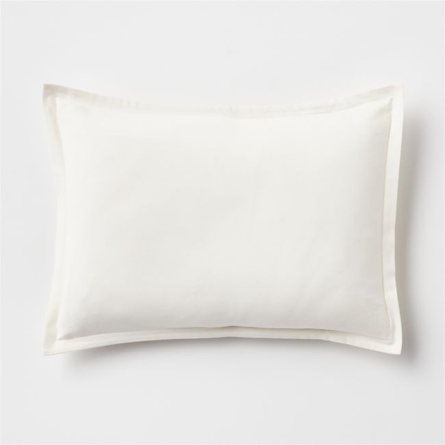 Cozysoft Organic Flannel Arctic Ivory Standard Pillow Sham - Image 0