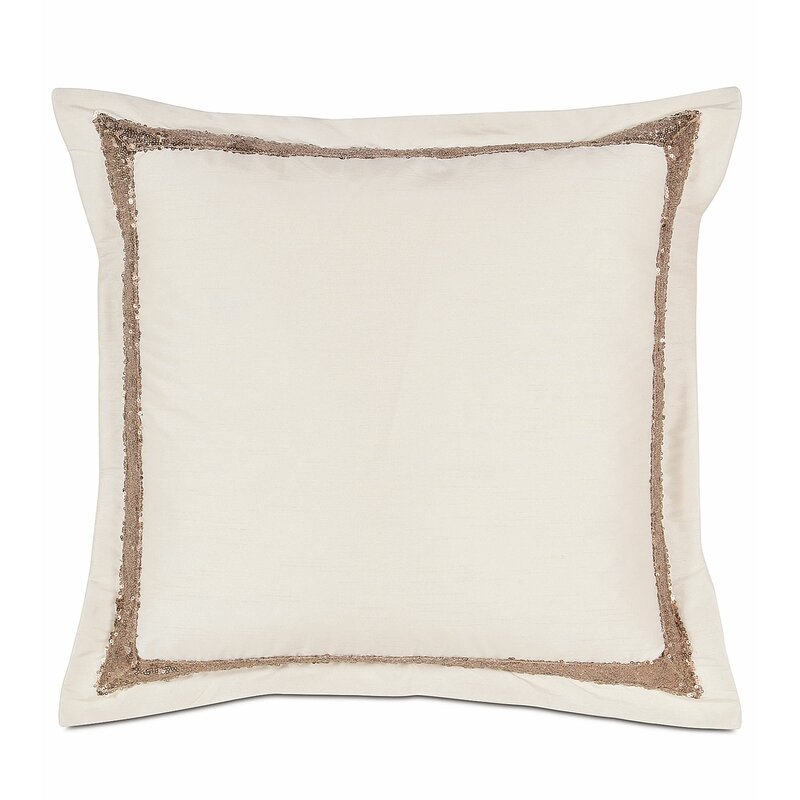 Eastern Accents Halo Sequin Border Throw Pillow Cover & Insert - Image 0