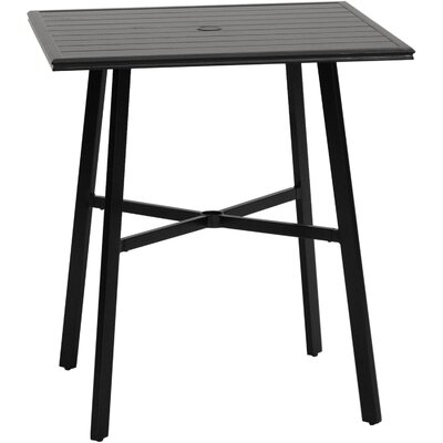 Commercial-Grade Counter-Height 42-In. Slat-Top Dining Table - Image 0