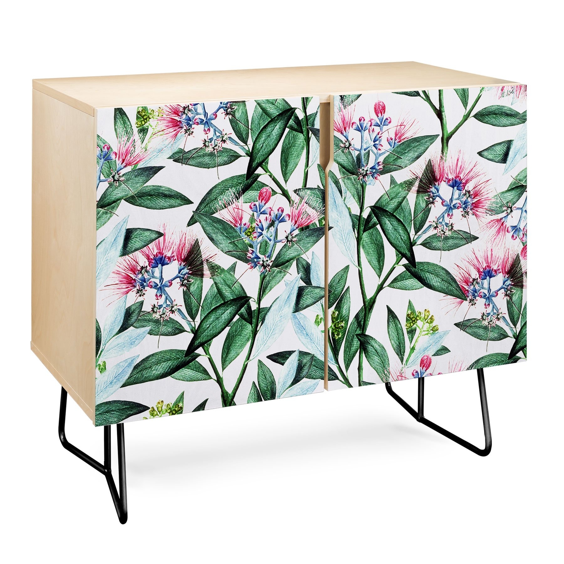83 Oranges Floral Cure One Credenza - Birch / Gold - Image 6