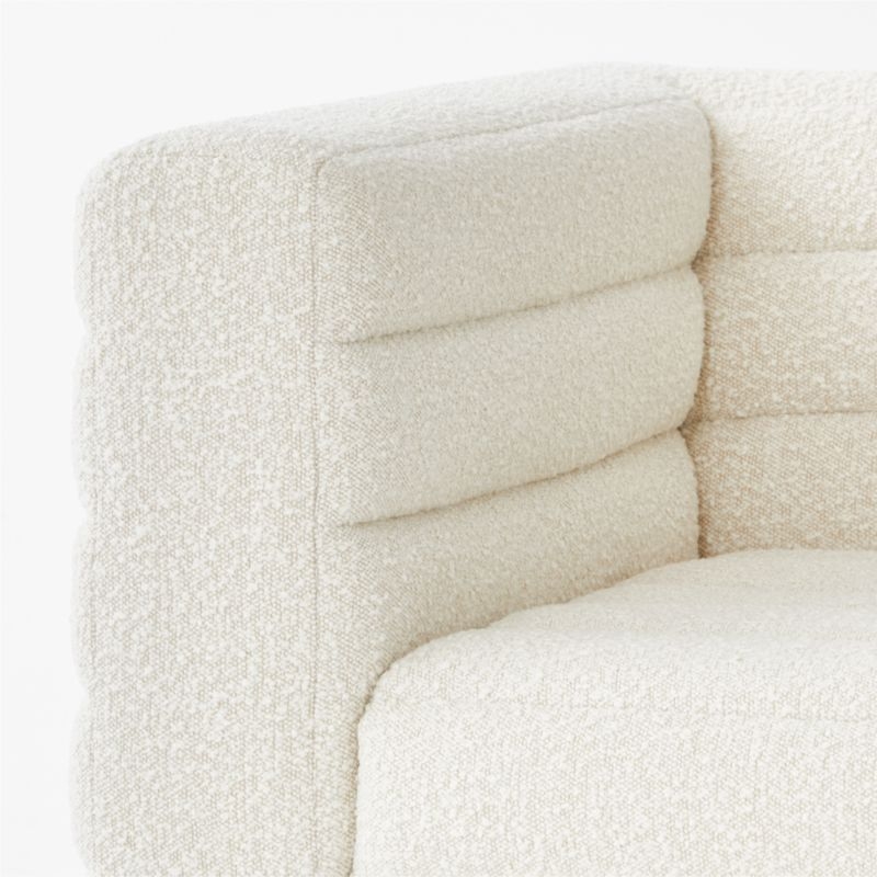 Strato Wooly Sand Sofa, Boucle White, 80" - Image 5