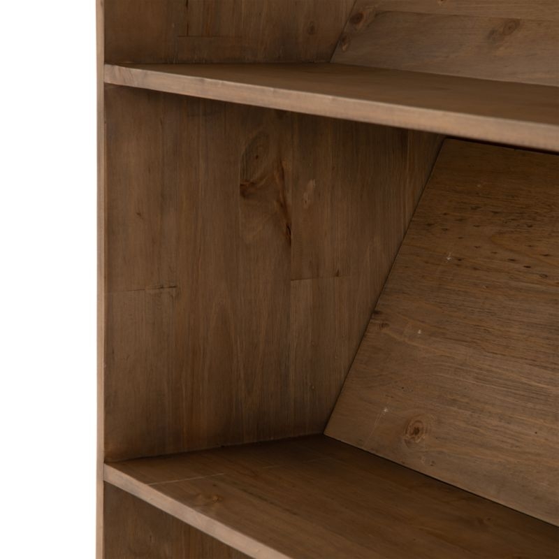 Natasha Solid Pine Wood Bookcase with Shelves - Image 7
