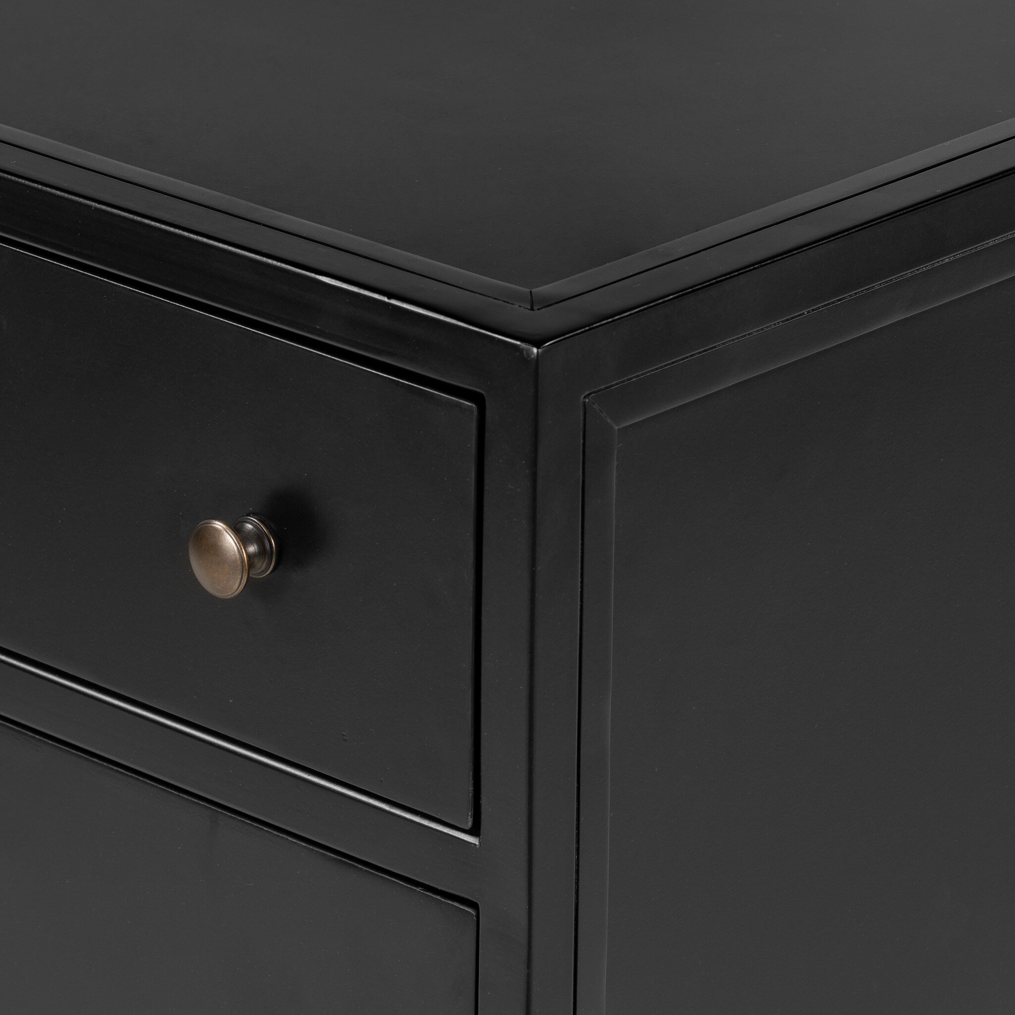 Belmont Large Storage Nightstand-Black - Image 3