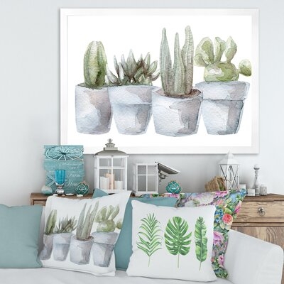 Cactus And Succulent House Plants V - Farmhouse Canvas Wall Art Print-FDP35346 - Image 0