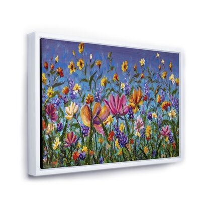 Daisies And Wildflowers In Summer Garden Field I - Traditional Canvas Wall Art Print - Image 0