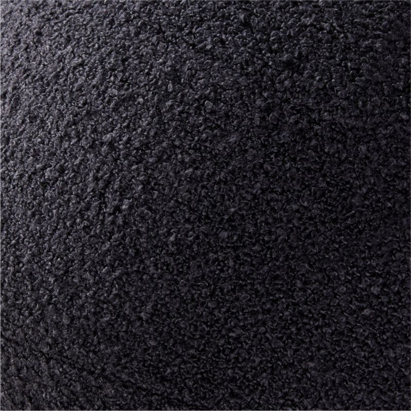 Silves Black Boucle Sphere Outdoor Throw Pillow 12" - Image 2