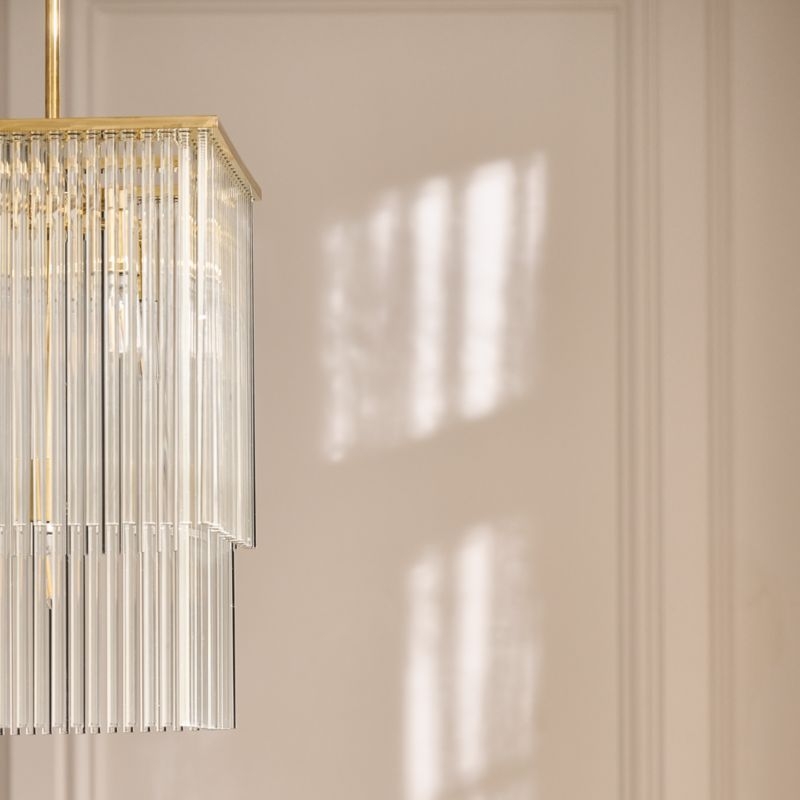 Stellar 2-Tier Square Glass Pendant Light - Image 7