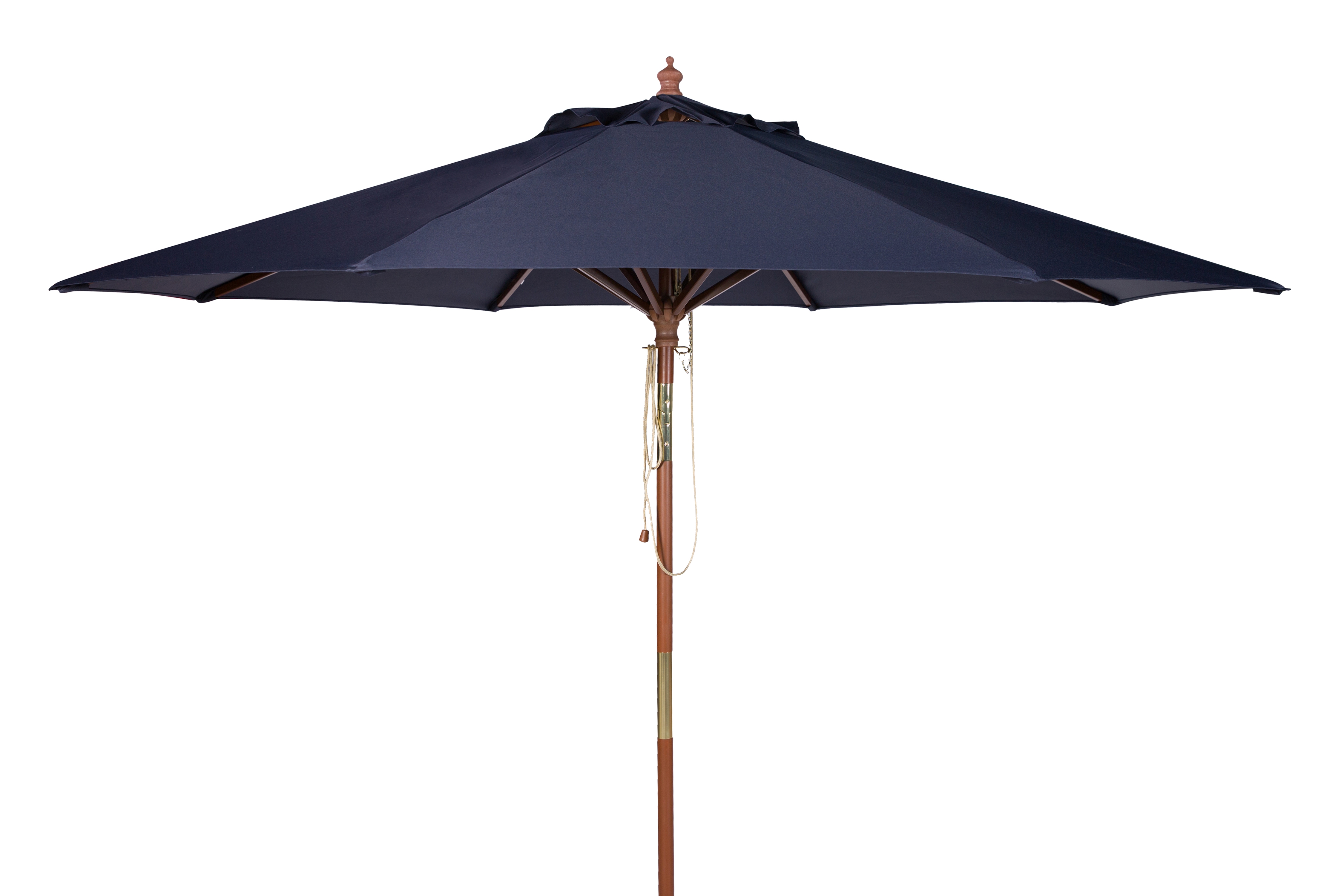 Cannes 9Ft Wooden Outdoor Umbrella - Navy - Arlo Home - Image 0