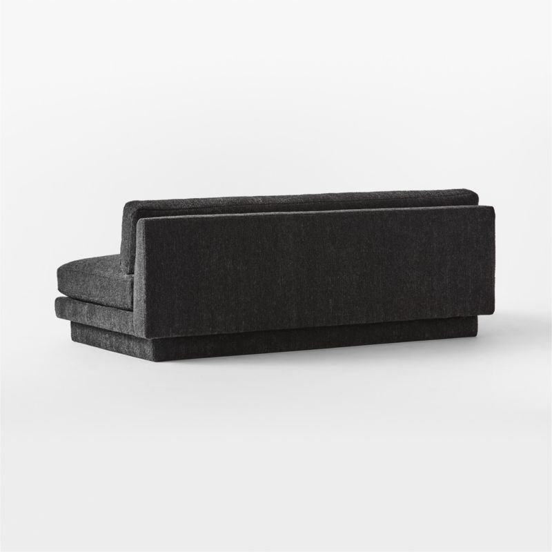 Plinth 80" Armless Black Performance Boucle Sofa - Image 4