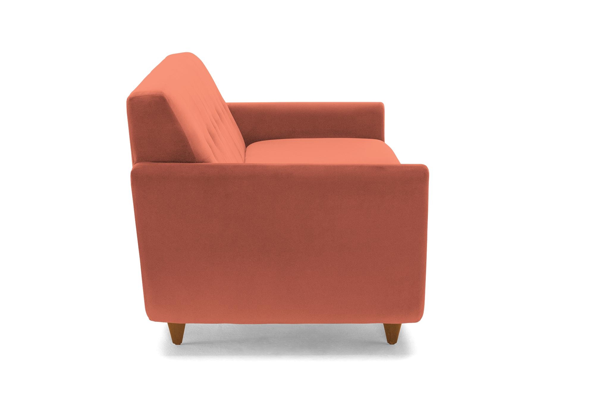 Orange Hughes Mid Century Modern Sofa with Storage - Key Largo Coral - Mocha - Image 2
