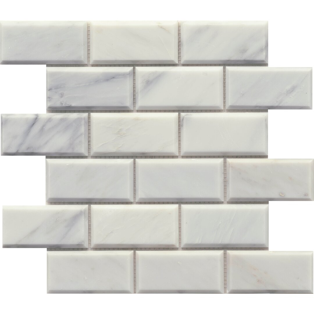 "Emser Tile 2"" x 4"" Marble Brick Joint Mosaic Tile" - Image 0