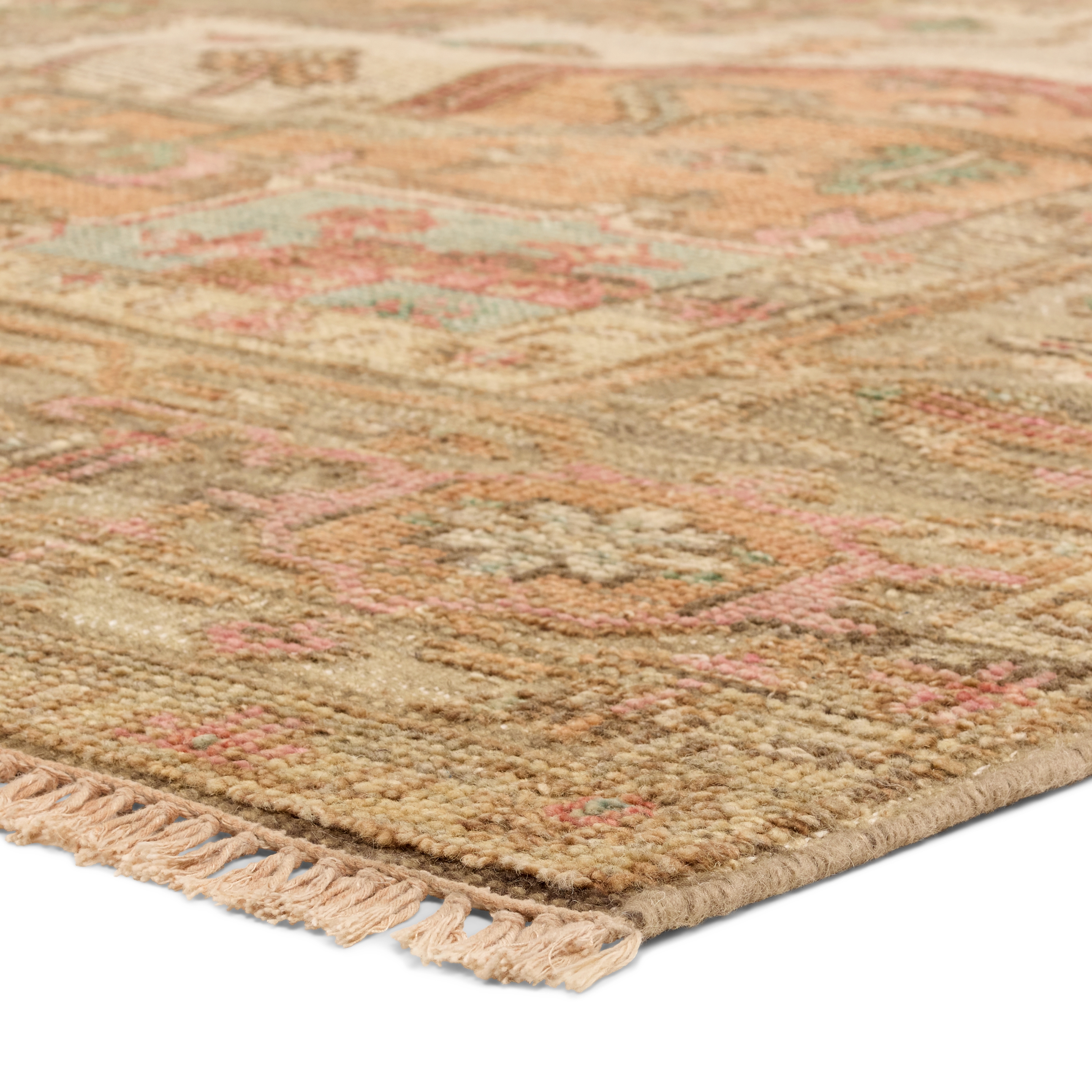 Cecilia CIC02 Handknotted Traditional Multicolor and Tan Area Rug (9'x12') - Image 1