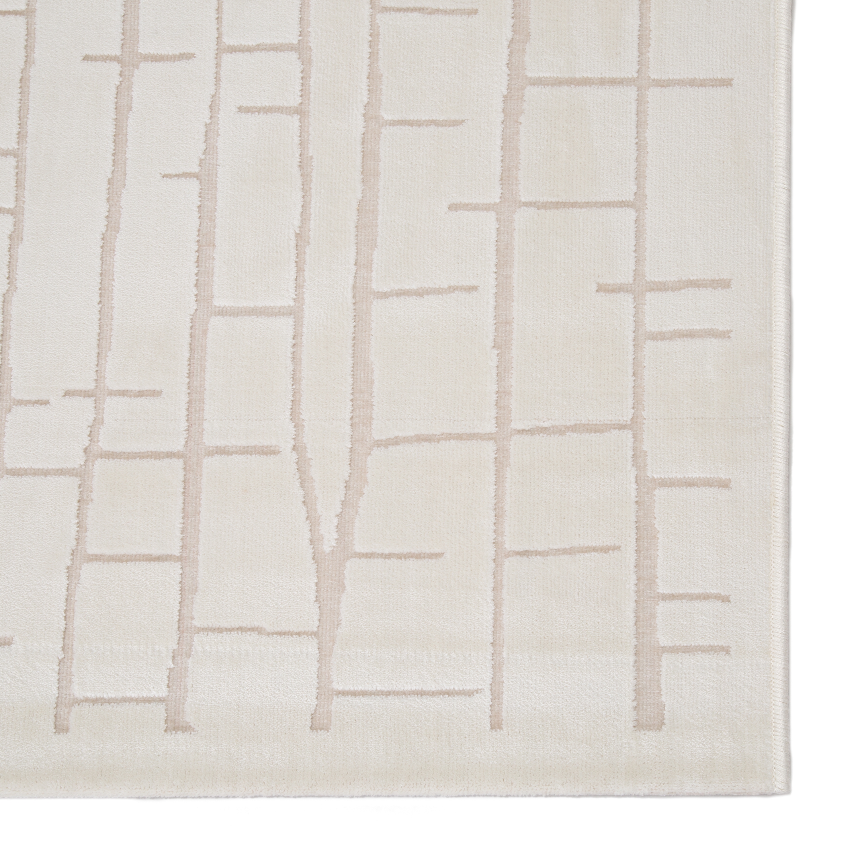 Palmer Abstract White/ Cream Area Rug (9'6"X13'6") - Image 3