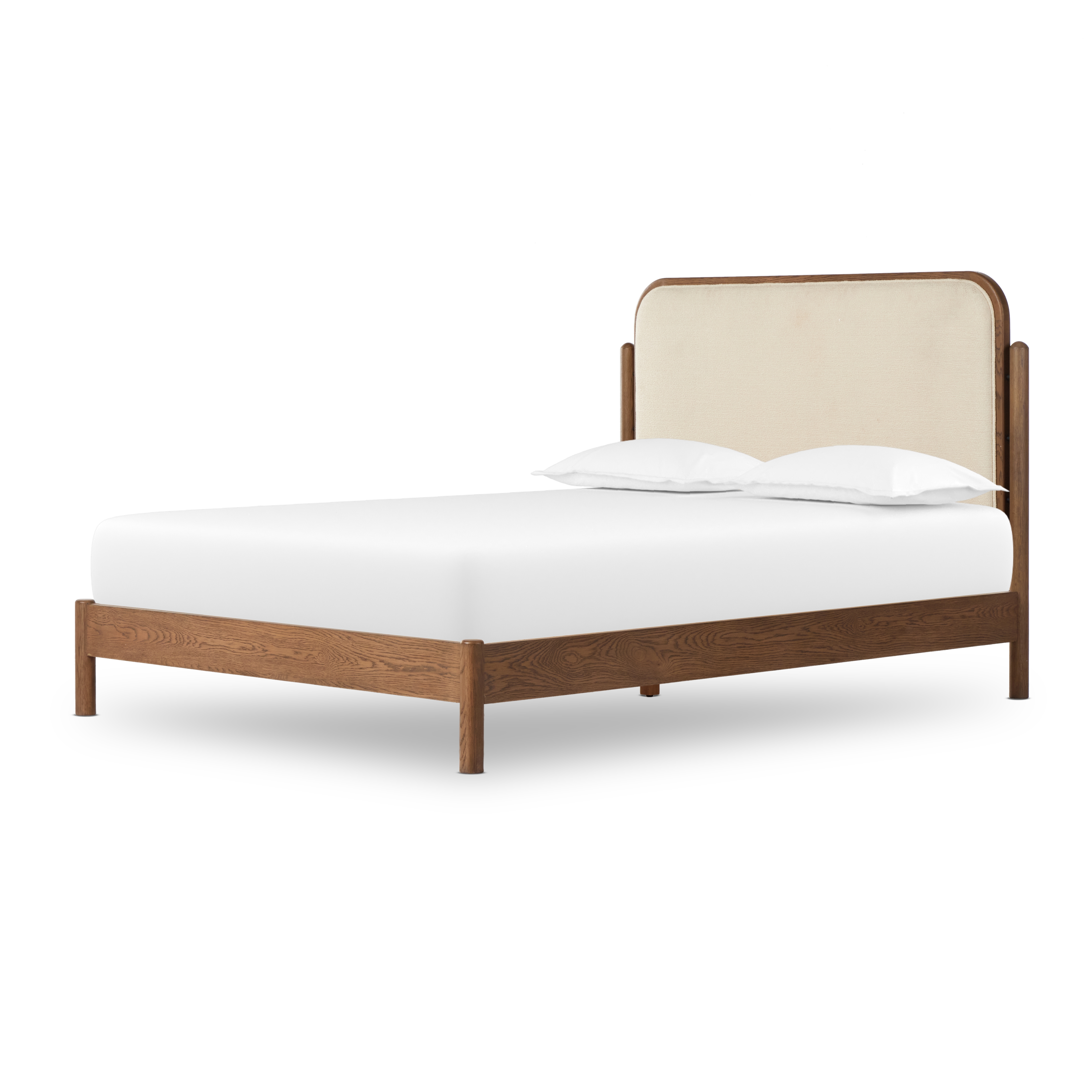 Caroline Bed-Smoked Oak-Queen - Image 0