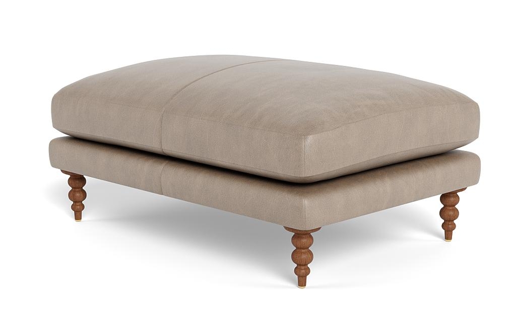 Maxwell Leather Ottoman by Apartment Therapy - Image 2